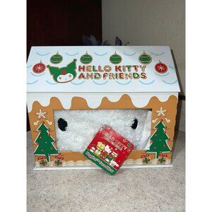 Hello Kitty & Friends Noggins Face Pillow Christmas Plush White & Red
